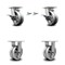 Service Caster 5 Inch Kingpinless V Groove Semi Steel Caster Brake & Swivel Locks 2 Rigid, 2PK SCC-KP30S520-VGR-SLB-BSL-2-R-2 - alternate 1
